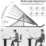 پایه نگهدارنده فلزی لپ تاپ Yesido مدل LP01