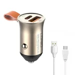 شارژر فندکی الدینیو مدل C509Q به همراه کابل USB-C