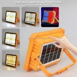 پروژکتور شارژی خورشیدی 300 وات HG DUE مدل SOLAR LED LIGHT HG-6