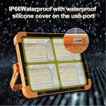 پروژکتور شارژی خورشیدی 300 وات HG DUE مدل SOLAR LED LIGHT HG-6