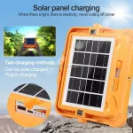 پروژکتور شارژی خورشیدی 300 وات HG DUE مدل SOLAR LED LIGHT HG-6