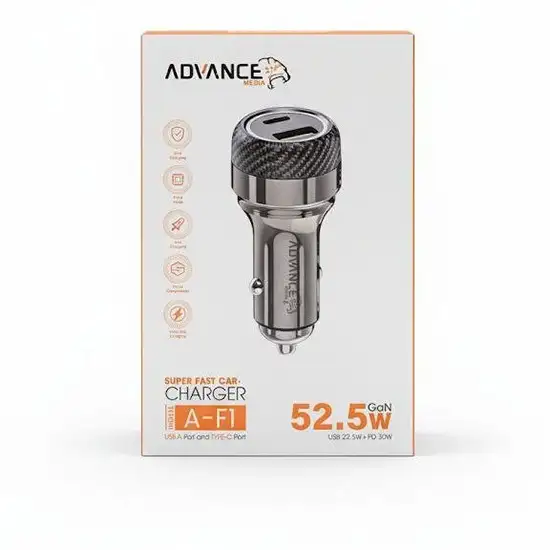 شارژر فندکی 52.5 وات ادونس مدل A-F1