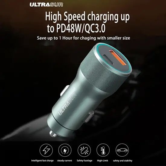شارژر فندکی 48 وات اولتراسور مدل U-B1