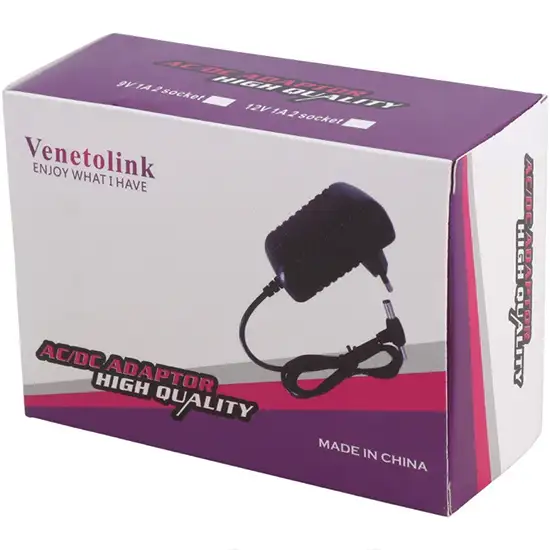 آداپتور 9 ولت 1 آمپر Venetolink – سوکت درشت